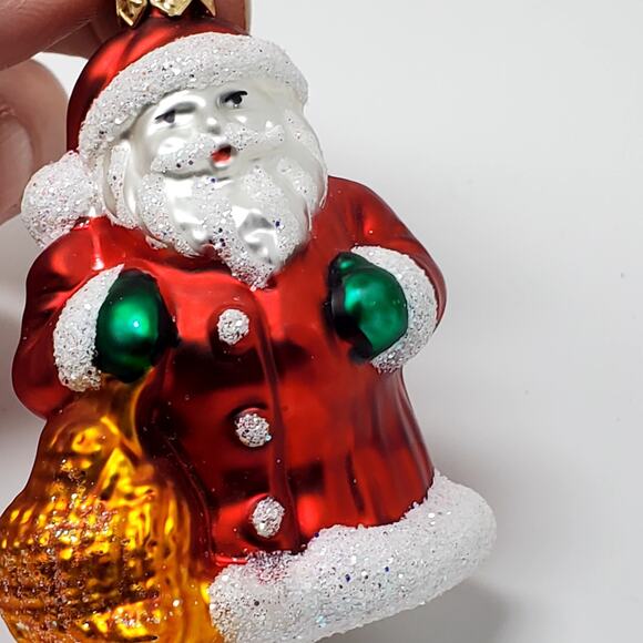 Vintage Mercury Glass Christmas Silver Face Santa 2.5" New Condition - Picture 3 of 5